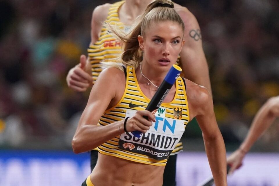 Alica Schmidt latleta più bella del mondo al via del meeting Sport e